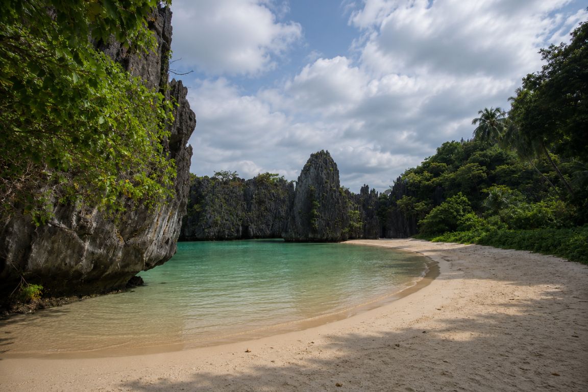 Peaceful Secret Beach in El Nido photographed during a tropical island tour with El Nido Tours