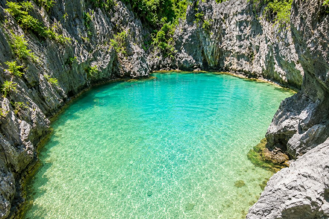 Crystal-clear Secret Lagoon in El Nido explored during an island hopping tour with El Nido Tours