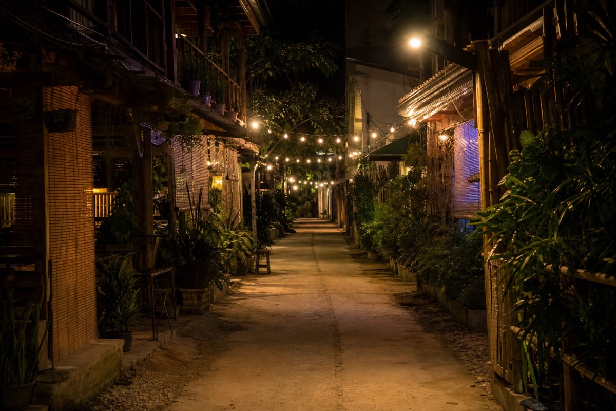 El Nido town after dark